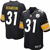 Nike Men & Women & Youth Steelers #31 Richardson Black Team Color Game Jersey,baseball caps,new era cap wholesale,wholesale hats